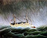 Boat Canvas Paintings - The Boat in the Storm